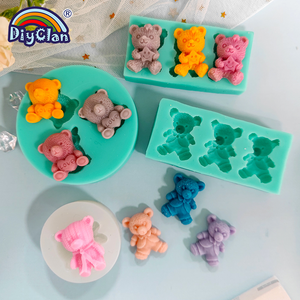 Cute Mini Bear Silicone Mold F - Kitchen Baking Decor บทวิจารณ์และราคา