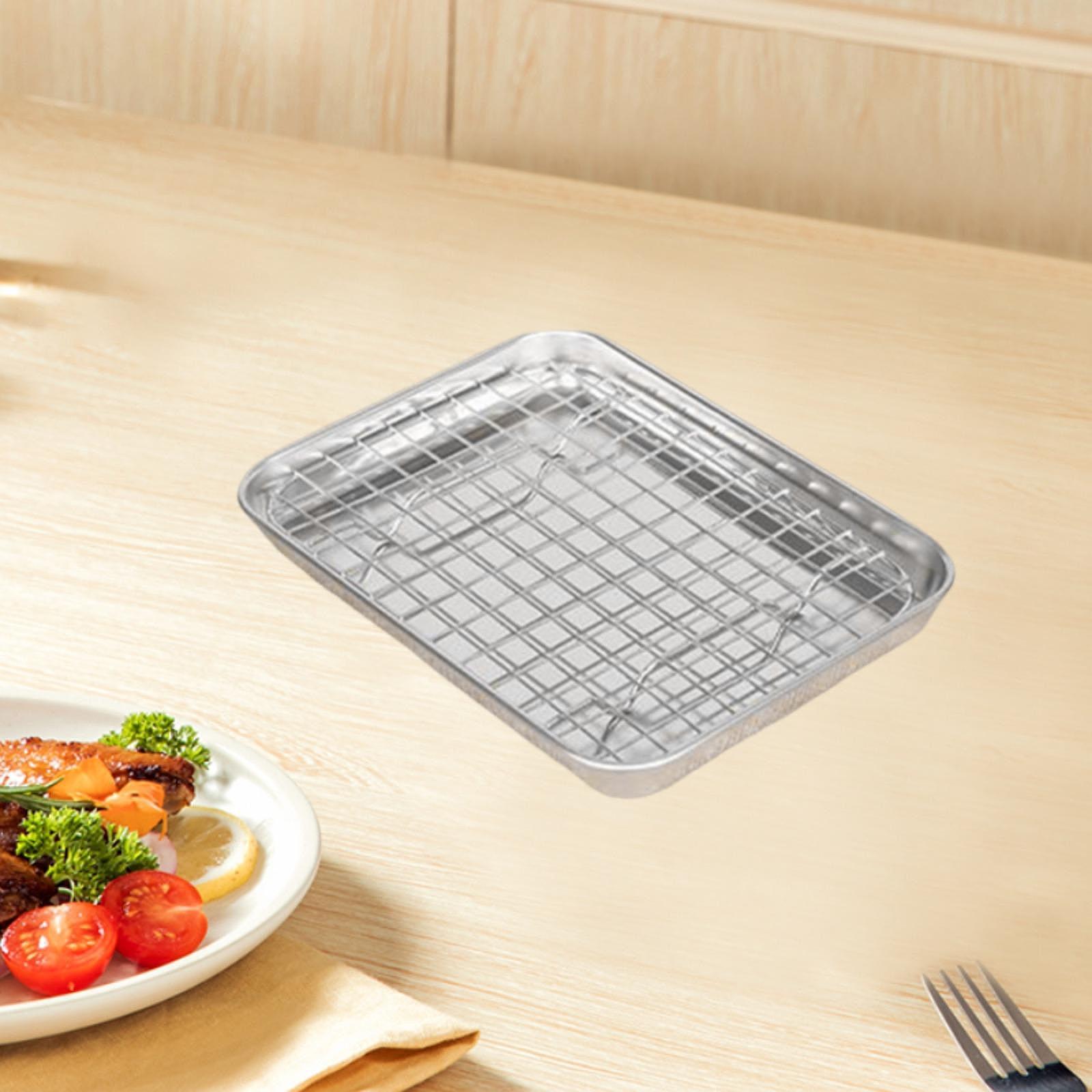 Stainless Steel Baking Sheet w - Kitchen Baking Tray Set บทวิจารณ์และราคา