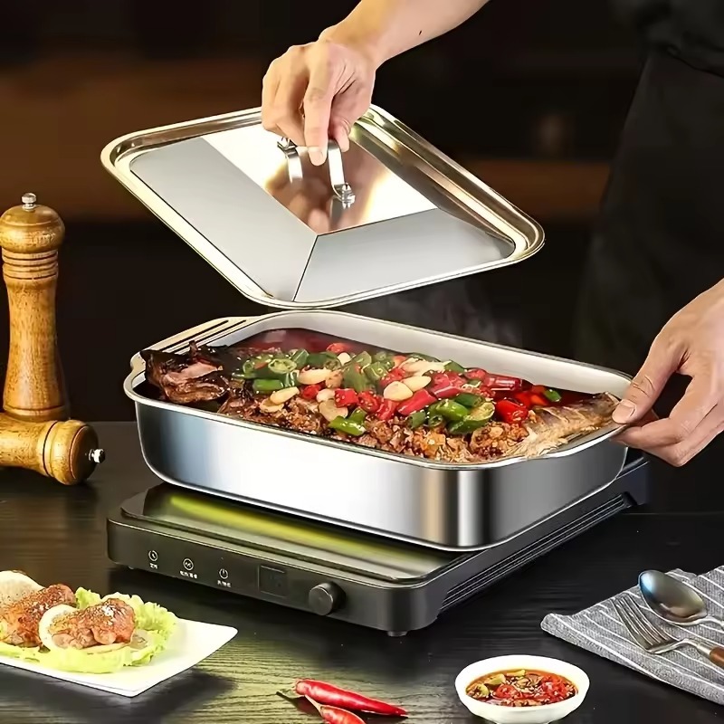 Stainless Steel Baking Pan Cak - Kitchen Baking Trays บทวิจารณ์และราคา