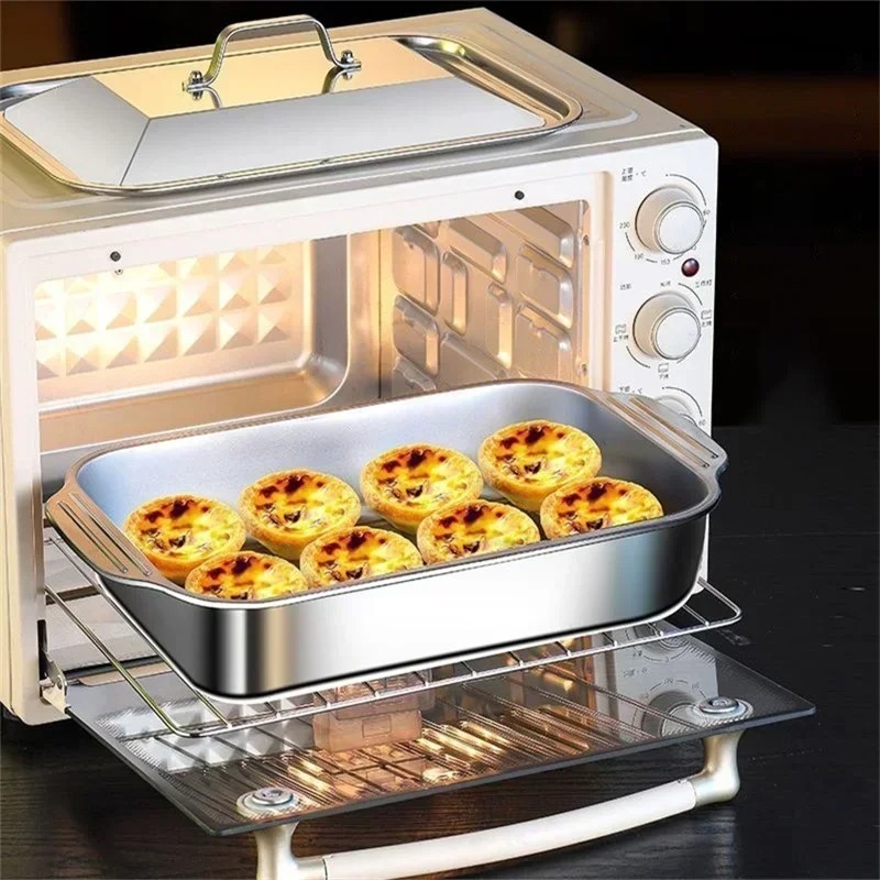 Stainless Steel Baking Pan Cak - Kitchen Baking Trays บทวิจารณ์และราคา