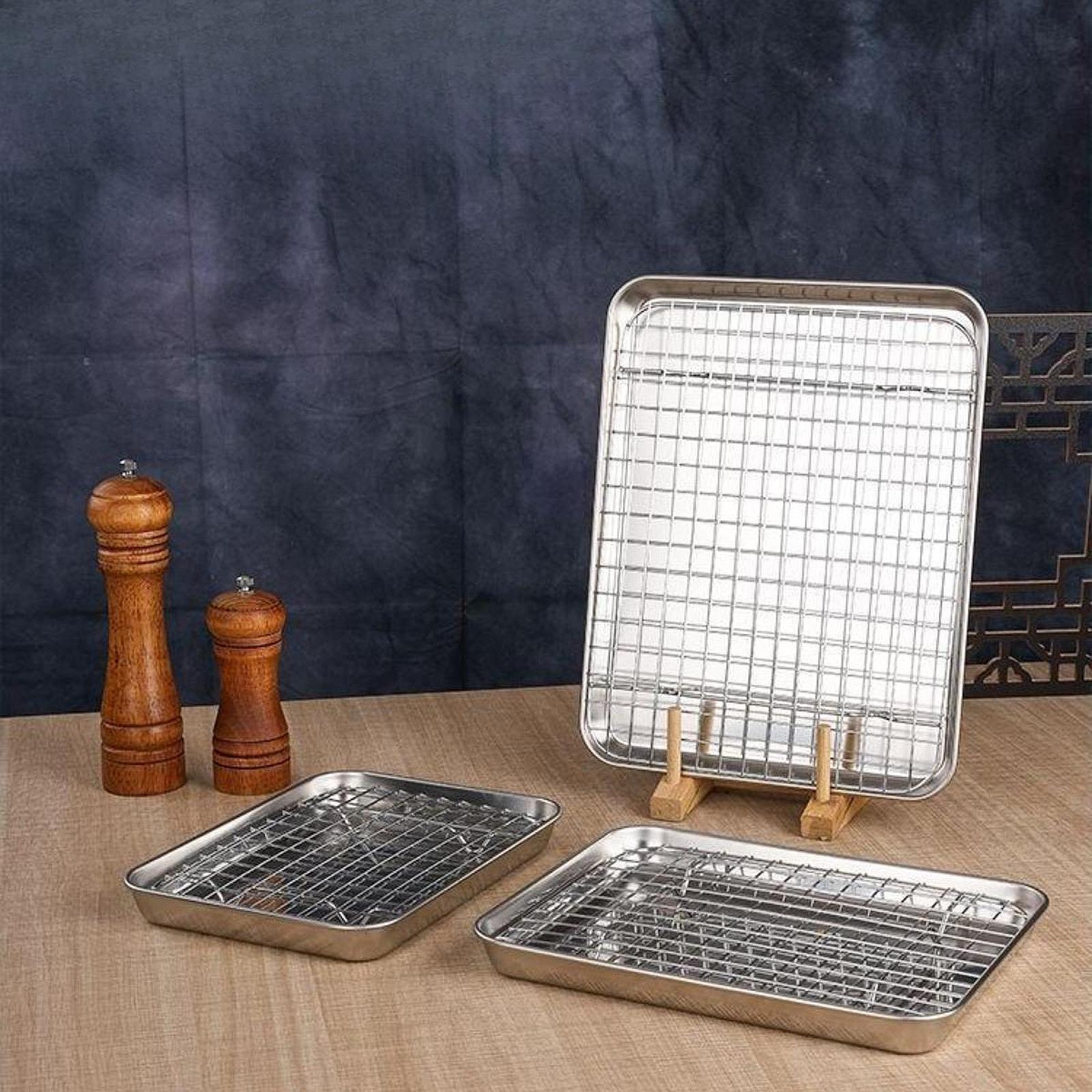 Cookie Sheet with Cooling Rack - Kitchen Baking Tray Set บทวิจารณ์และราคา