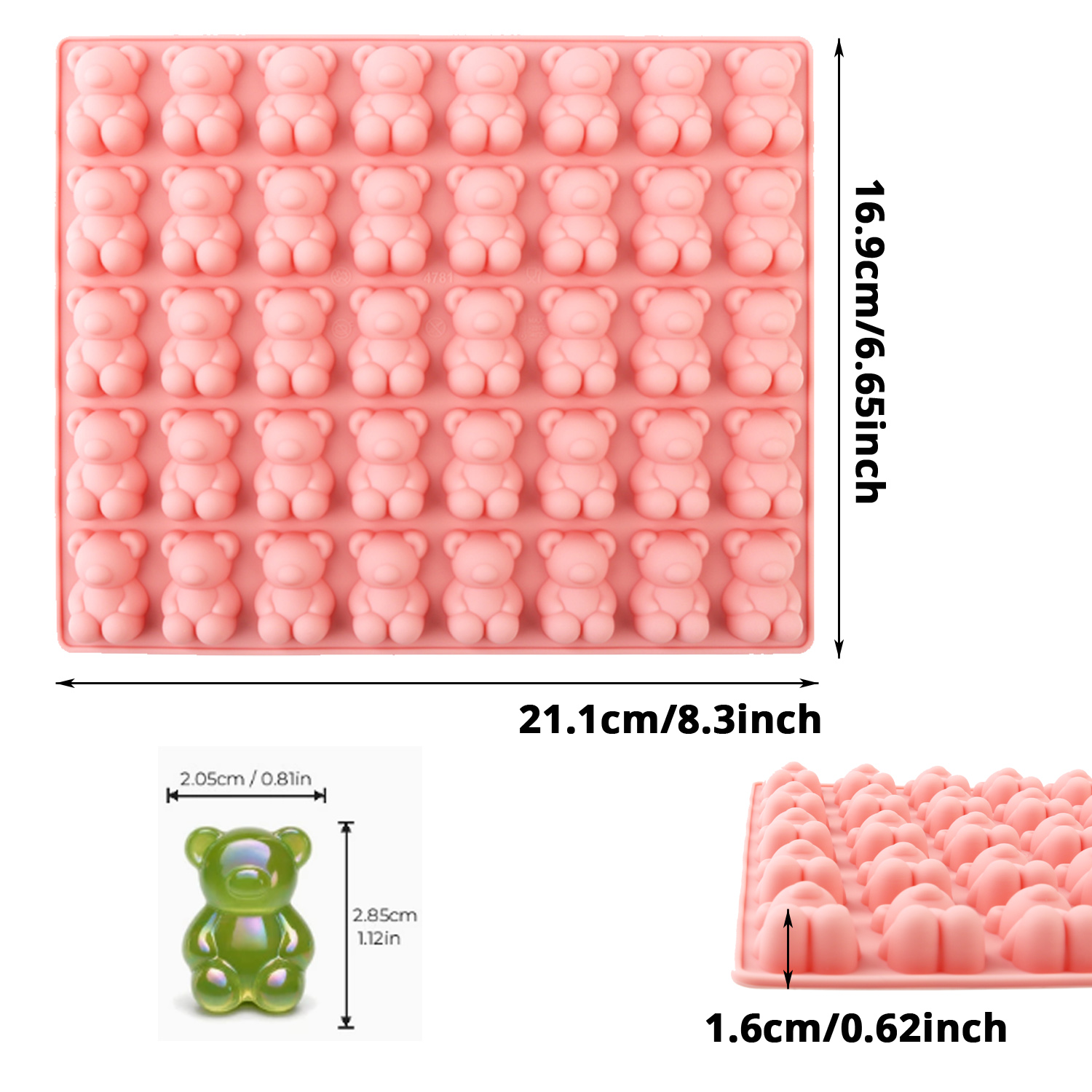 40-Piece Bear-Shaped Silicone  - Kitchen Tools For Baking บทวิจารณ์และราคา