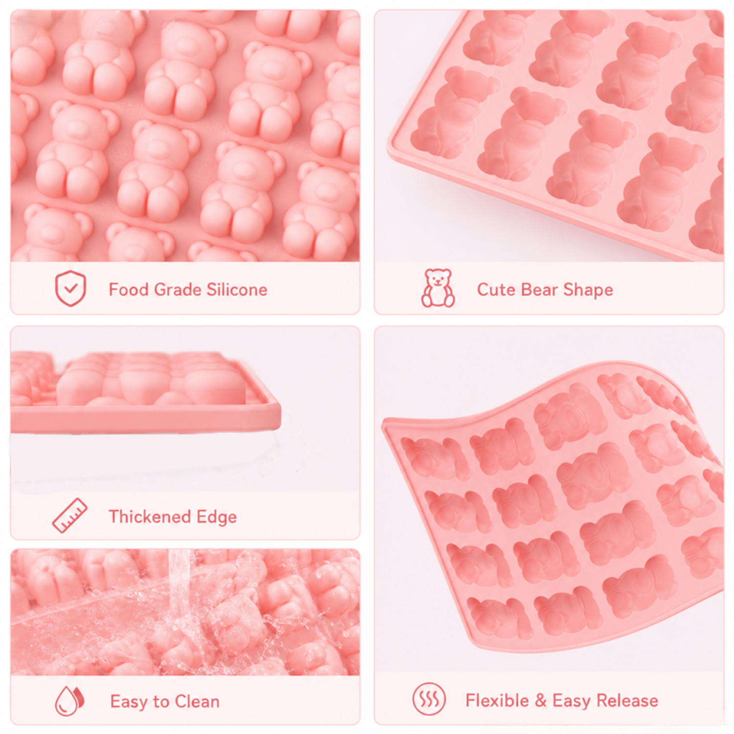 40-Piece Bear-Shaped Silicone  - Kitchen Tools For Baking บทวิจารณ์และราคา