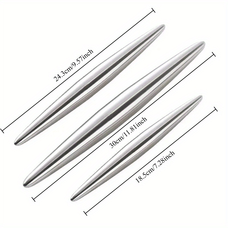 1Pc Stainless Steel Rolling Pi - Kitchen Roller Baking บทวิจารณ์และราคา