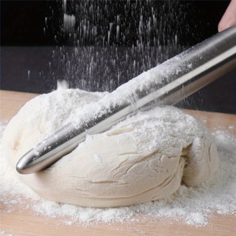 1Pc Stainless Steel Rolling Pi - Kitchen Roller Baking บทวิจารณ์และราคา