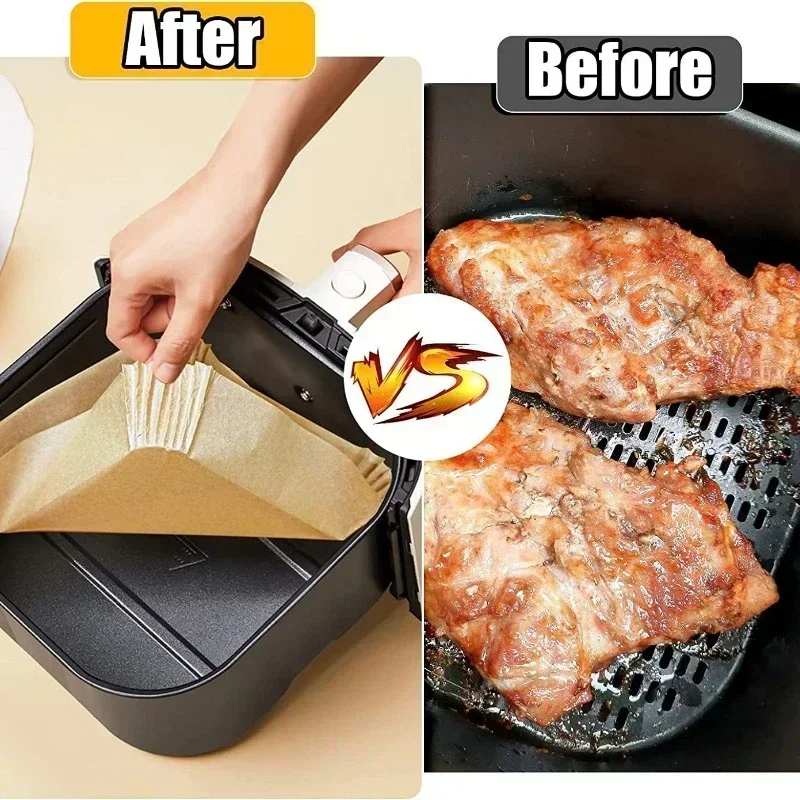 100PCS Airfryer Bakpapier Disp - Kitchen Baking Trays บทวิจารณ์และราคา