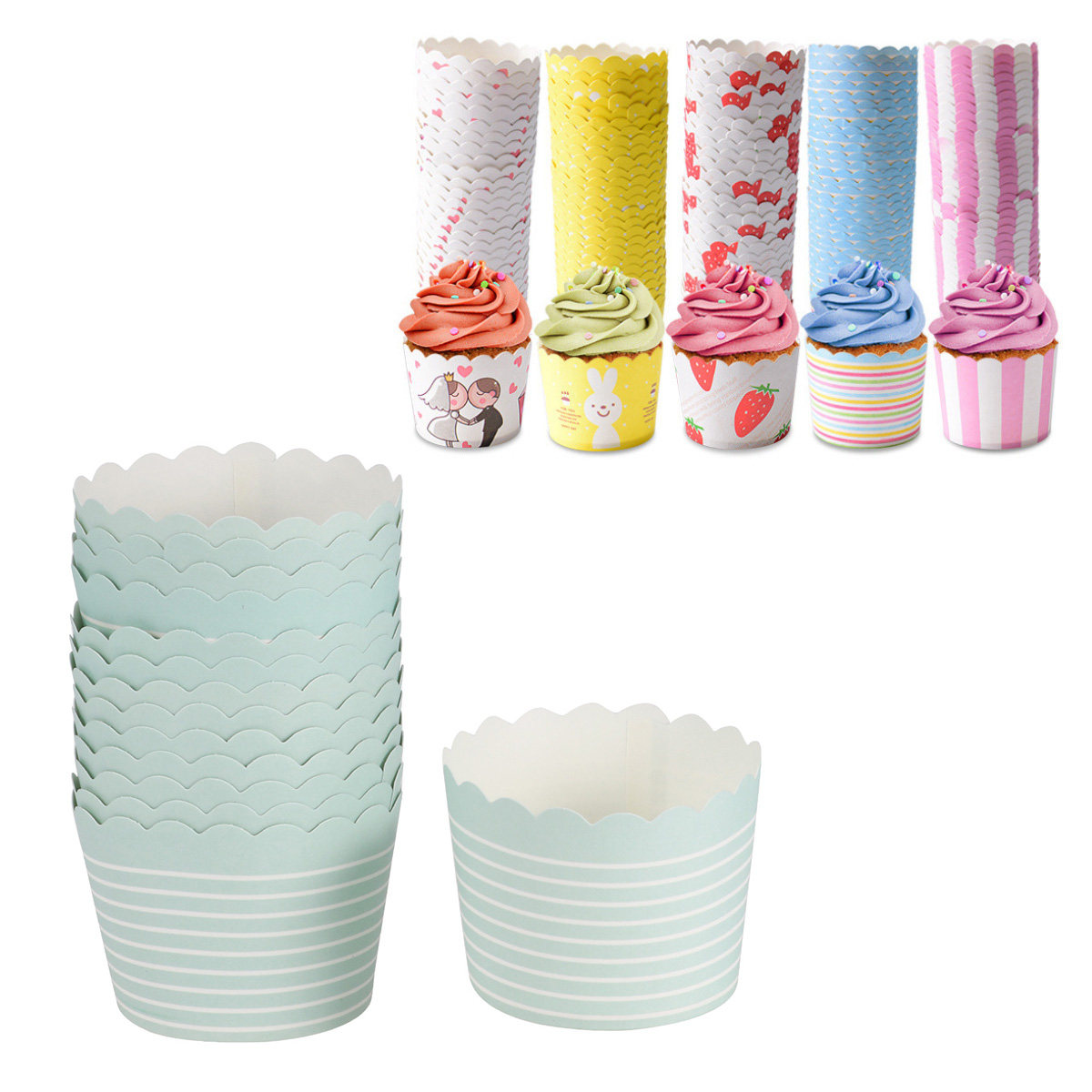 50pcs Paper Paper Dessert Bowl - Kitchen Bakery บทวิจารณ์และราคา