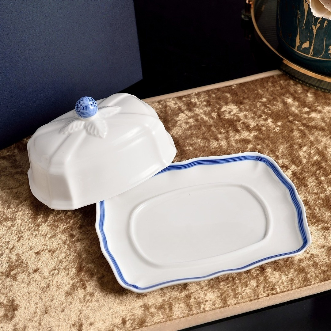 Ceramic Butter Dish with Lid B - Kitchen Baking Tray Set บทวิจารณ์และราคา