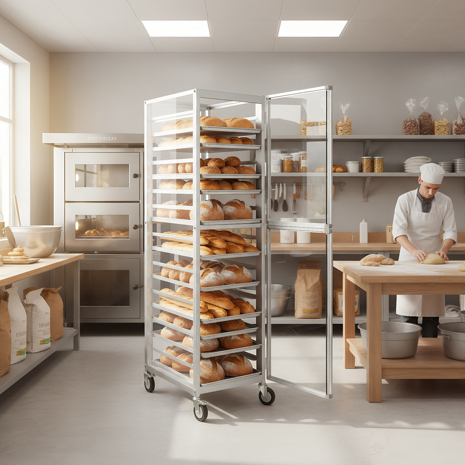 18 Tiers Baking Tray Rack with - Kitchen Baking Cart บทวิจารณ์และราคา