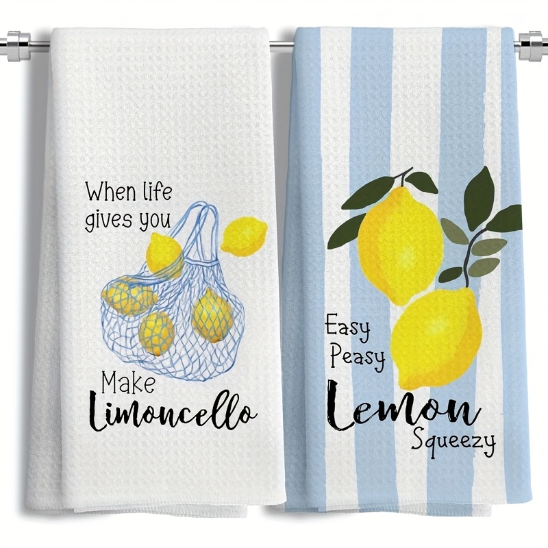2Pcs, Lemon Mesh Kitchen Towel - Kitchen Baking Decor บทวิจารณ์และราคา