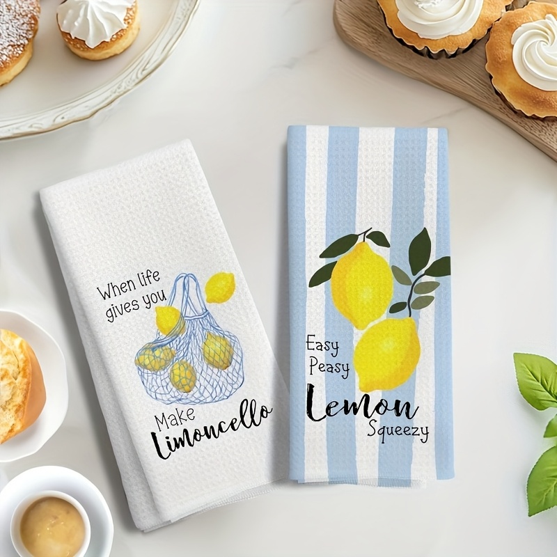 2Pcs, Lemon Mesh Kitchen Towel - Kitchen Baking Decor บทวิจารณ์และราคา