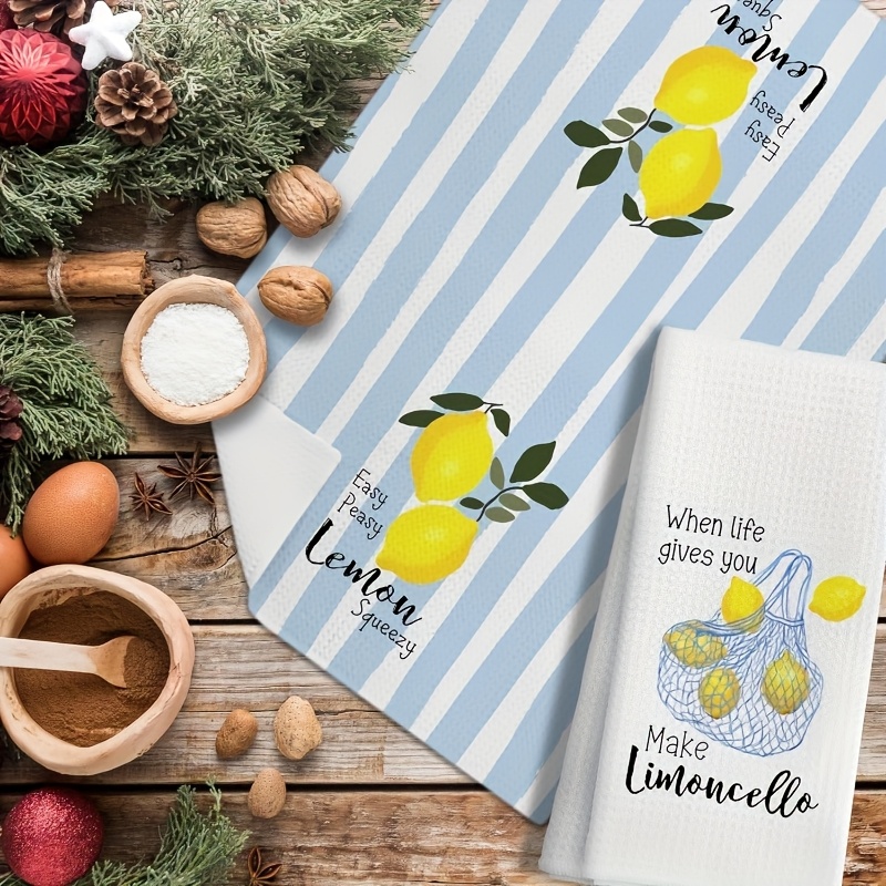 2Pcs, Lemon Mesh Kitchen Towel - Kitchen Baking Decor บทวิจารณ์และราคา
