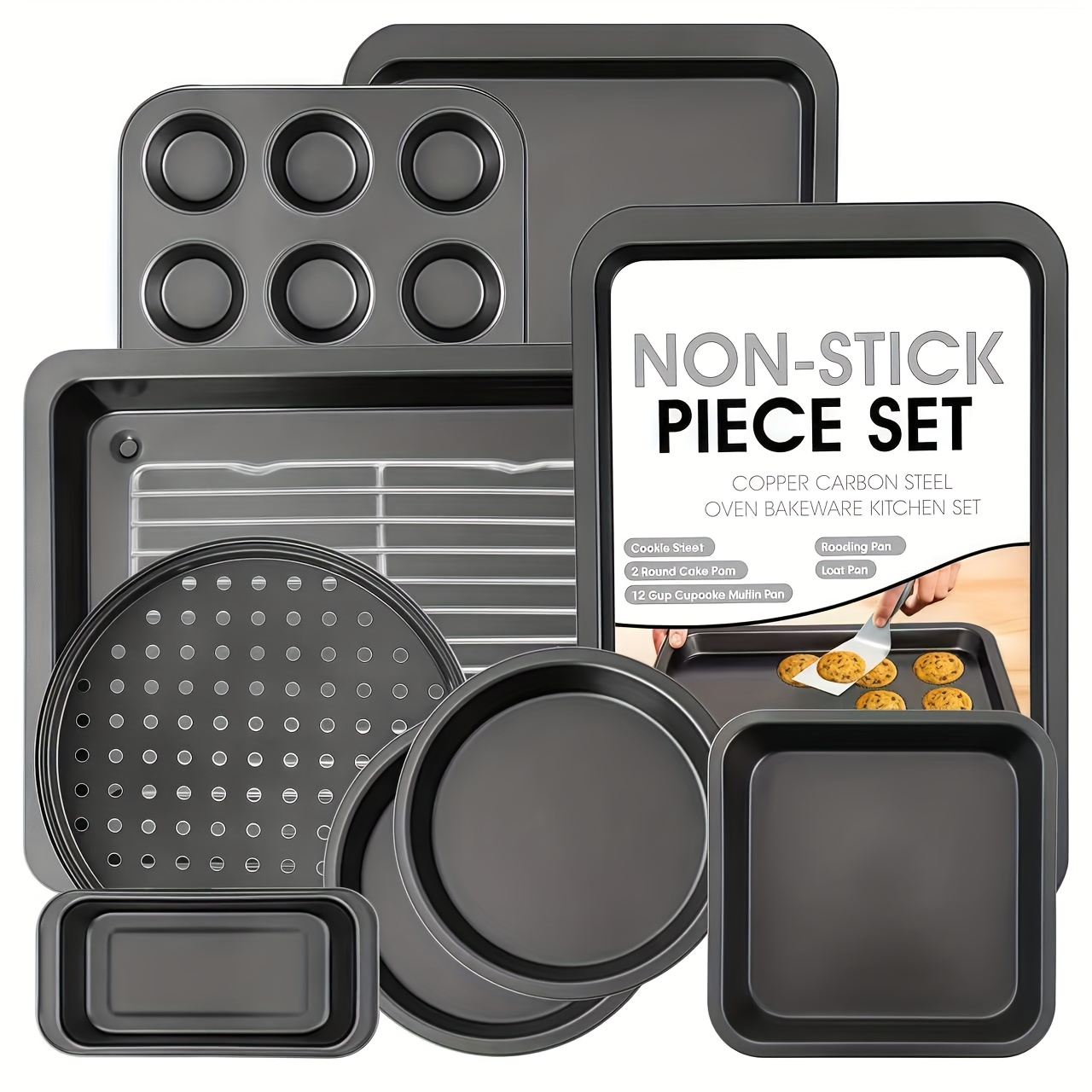 Set of 10 Baking Trays, Featur - Kitchen Baking Cupboard บทวิจารณ์และราคา