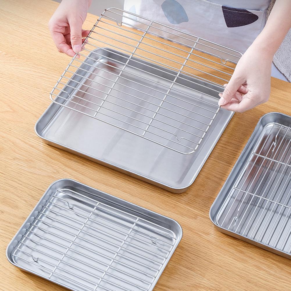 1 Set Stainless Steel Oven Bak - Kitchen Baking Tray Set บทวิจารณ์และราคา