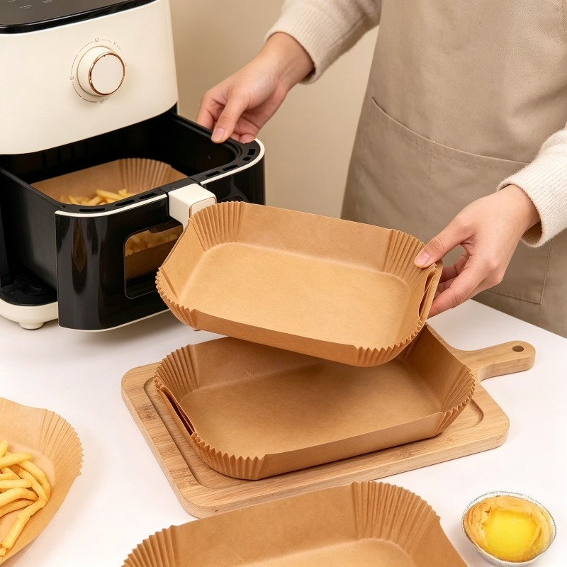Rectangle Air Fryer Liners Foo - Kitchen Baking Sheets บทวิจารณ์และราคา