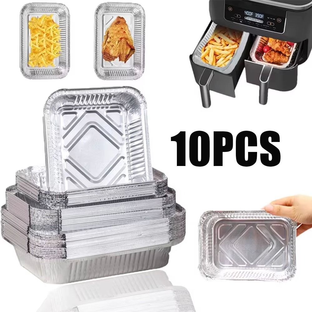 10PCS With Lids Aluminum Foil  - Kitchen Baking Trays บทวิจารณ์และราคา