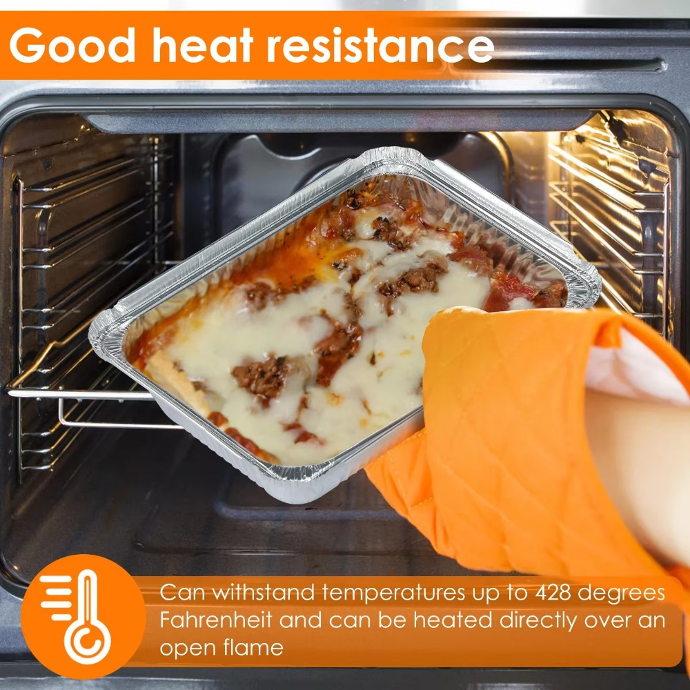 10PCS With Lids Aluminum Foil  - Kitchen Baking Trays บทวิจารณ์และราคา