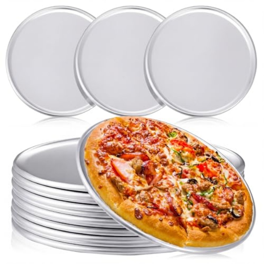 Pcs Pizza Pan Bulk Restaurant  - Kitchen Baking Tray Set บทวิจารณ์และราคา