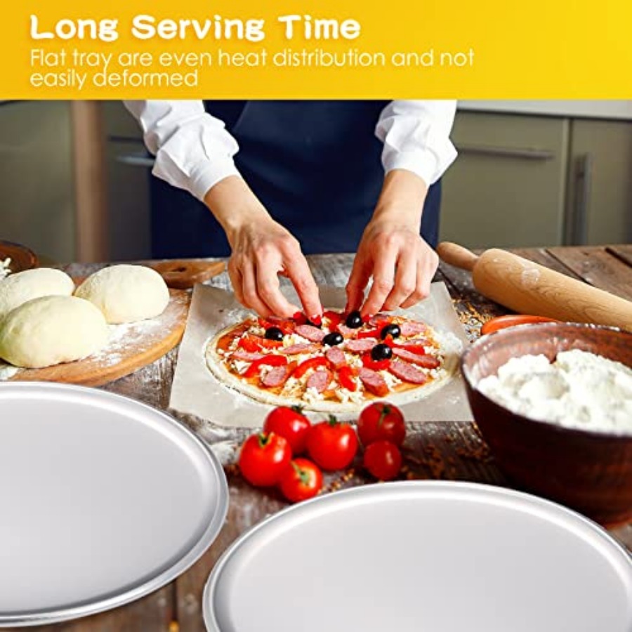Pcs Pizza Pan Bulk Restaurant  - Kitchen Baking Tray Set บทวิจารณ์และราคา