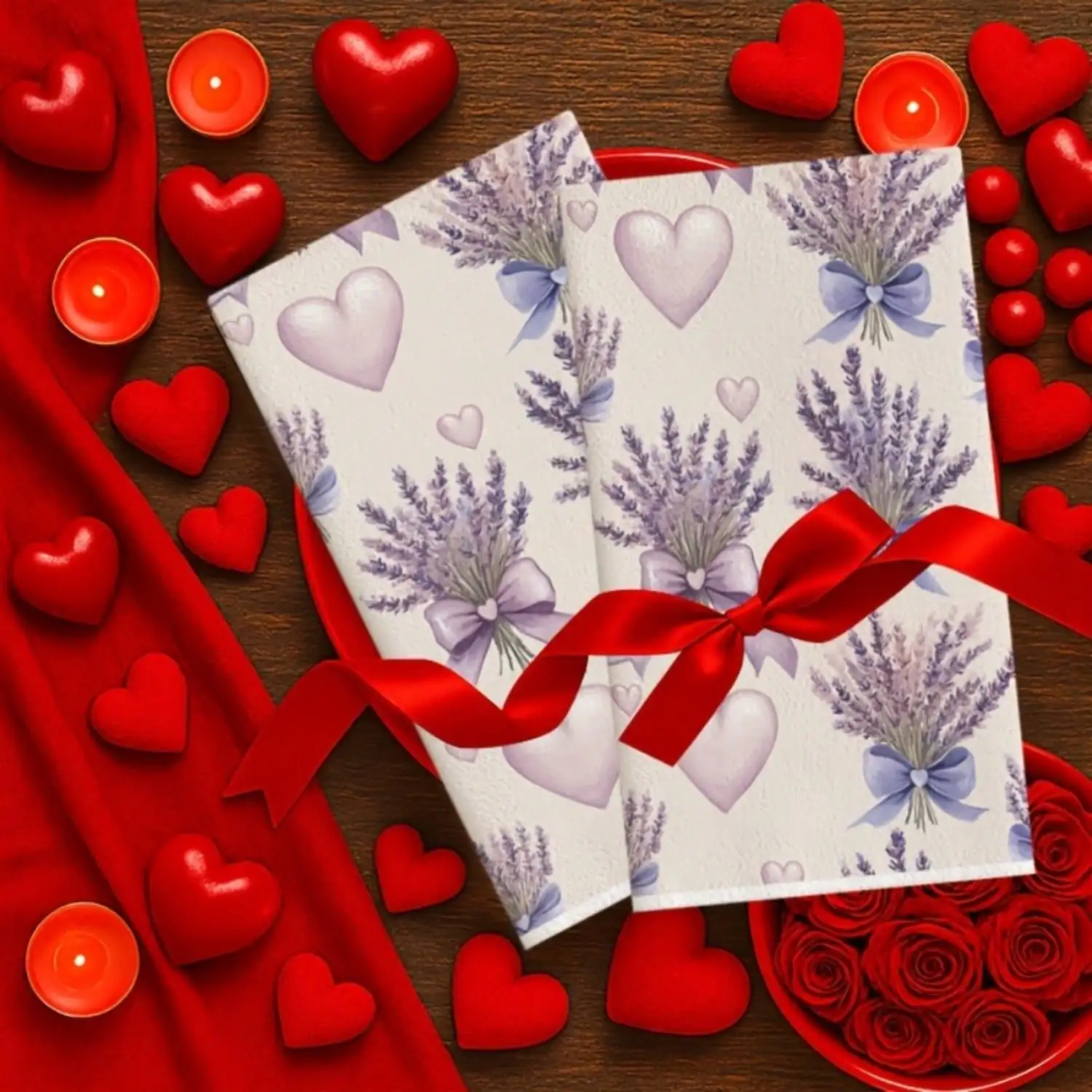 2pcs Valentine's Day Lavender  - Kitchen Baking Decor บทวิจารณ์และราคา
