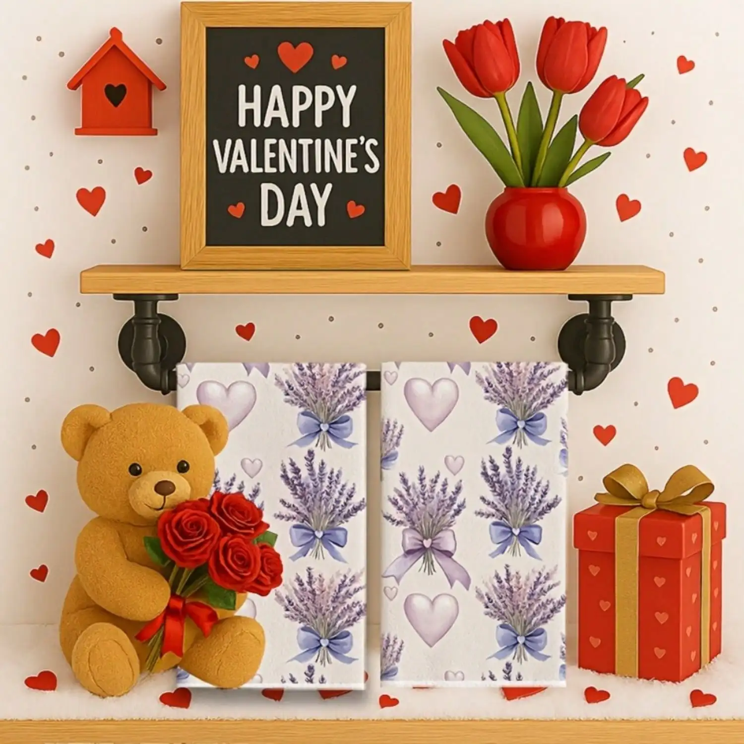 2pcs Valentine's Day Lavender  - Kitchen Baking Decor บทวิจารณ์และราคา