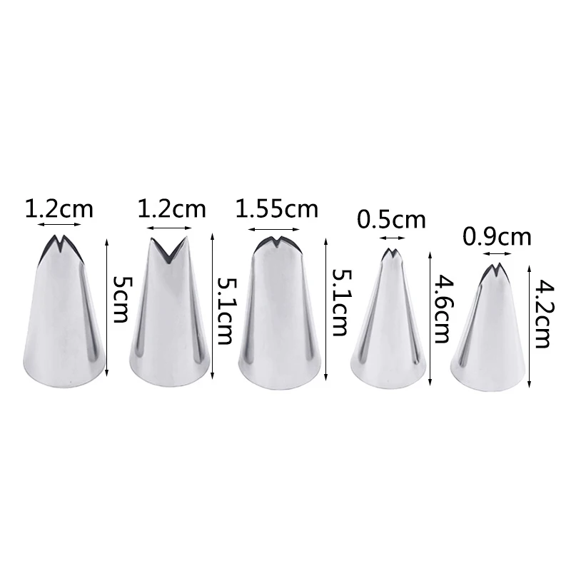 5pcs Flower Tulips Rose Nozzle - Kitchen Baking Decor บทวิจารณ์และราคา