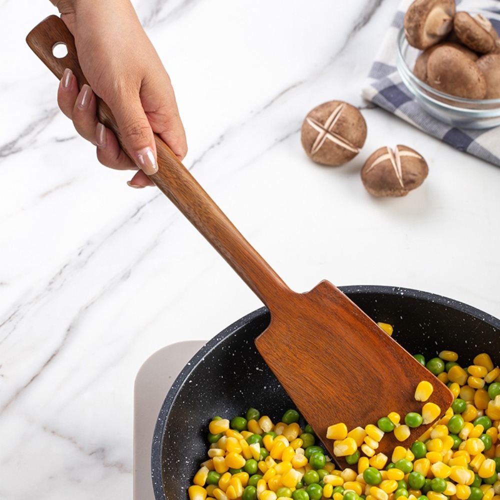 34cm Solid Wood Cooking Spatul - Offset Spatula Set บทวิจารณ์และราคา