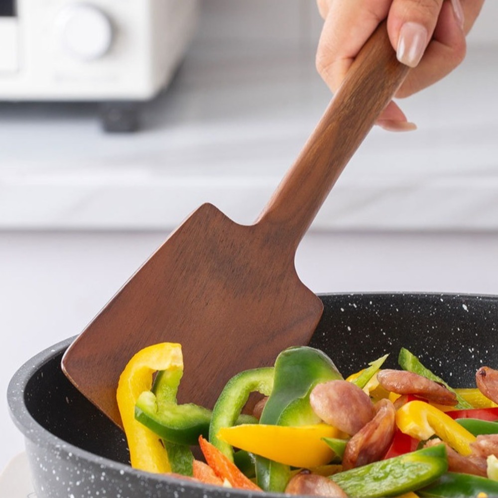 34cm Solid Wood Cooking Spatul - Offset Spatula Set บทวิจารณ์และราคา