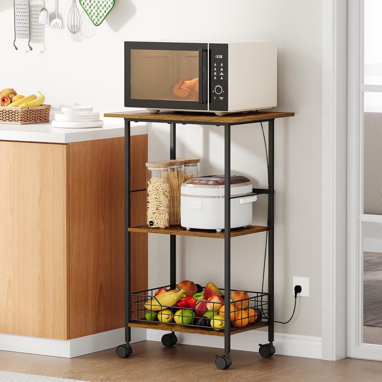 Three-layer roller kitchen rac - Kitchen With Baking Station บทวิจารณ์และราคา