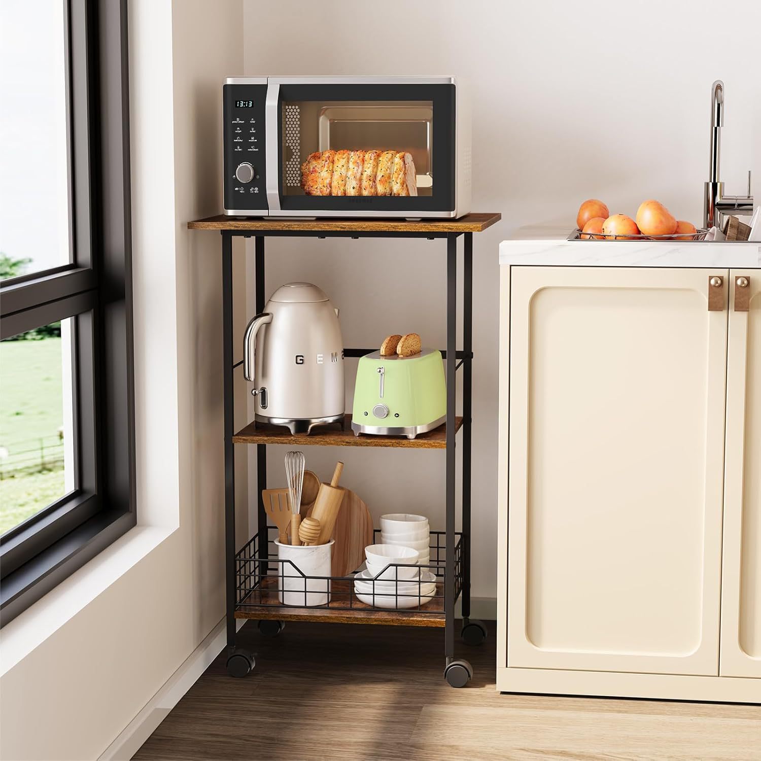 Three-layer roller kitchen rac - Kitchen With Baking Station บทวิจารณ์และราคา