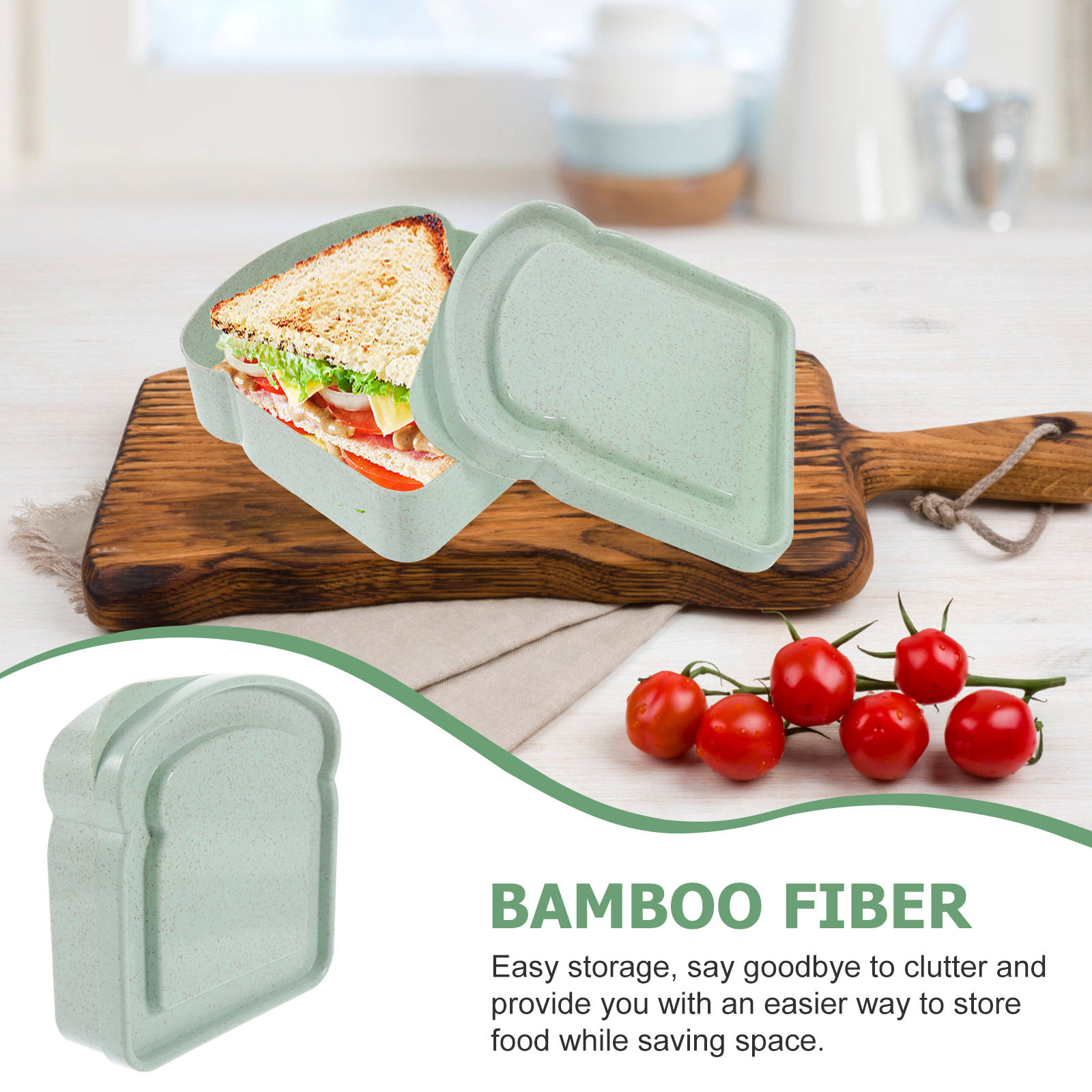 Portable Bamboo Fiber Sandwich - Kitchen Bakery บทวิจารณ์และราคา