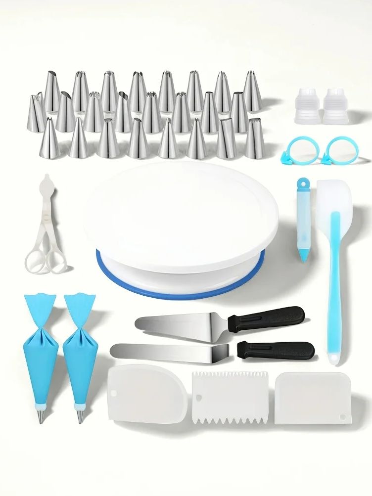 Cake Turntable Leveler Rotatin - Offset Spatula Set บทวิจารณ์และราคา