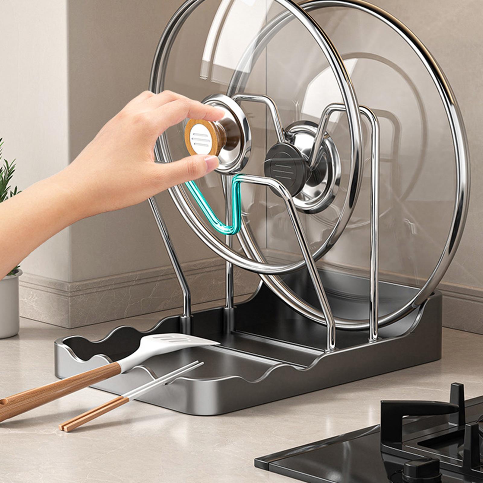 Pot Lid Organizer Vertical Spo - Kitchen Baking Rack บทวิจารณ์และราคา
