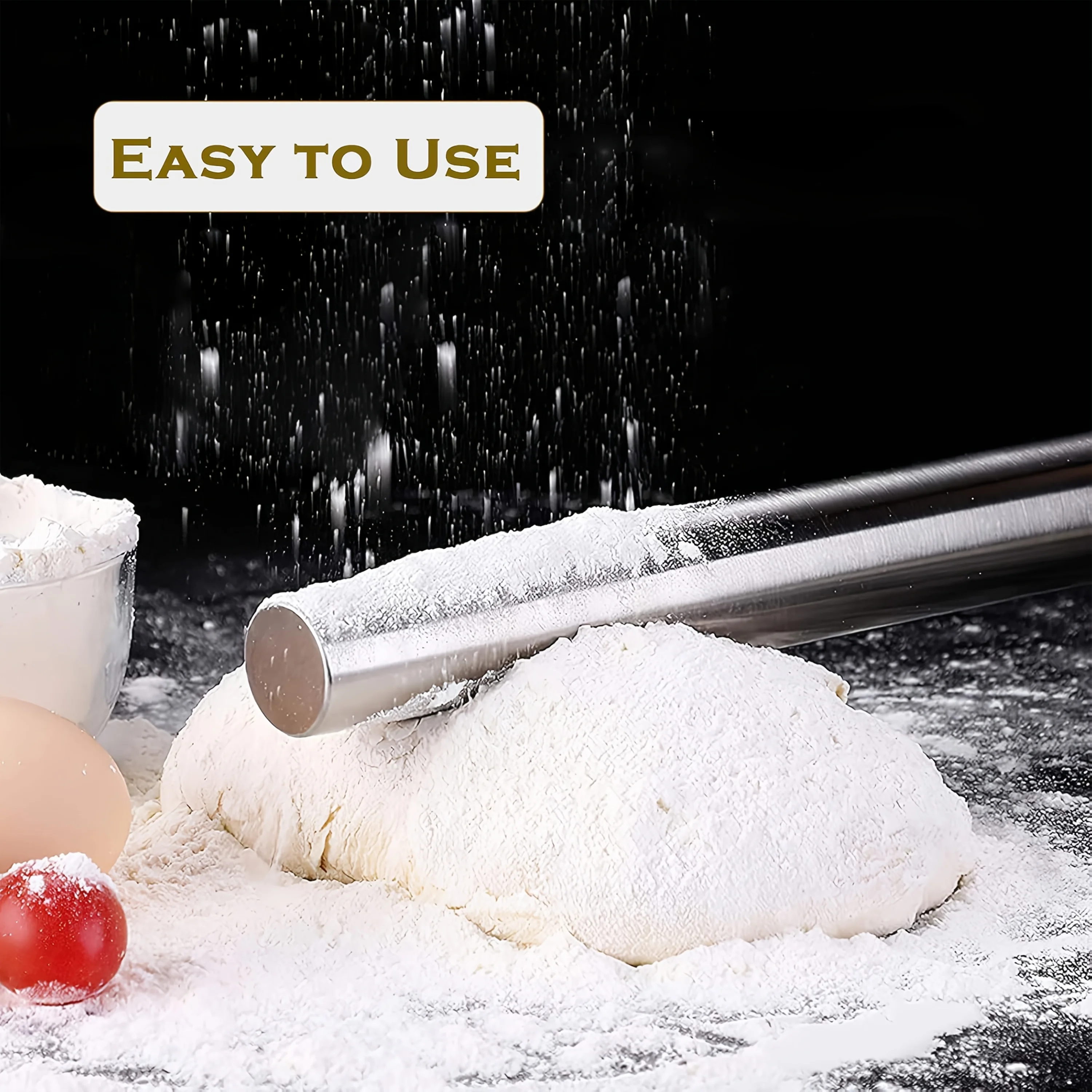 1PC Kitchen Rolling Pin Stainl - Kitchen Roller Baking บทวิจารณ์และราคา