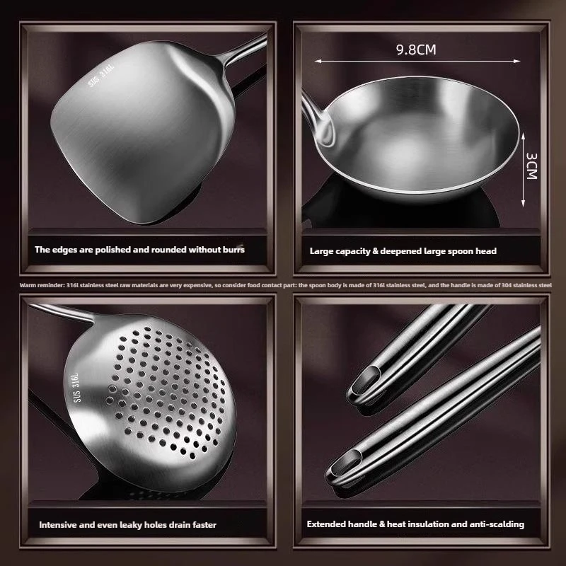 316 Stainless Steel Wok Spatul - Offset Spatula Set บทวิจารณ์และราคา