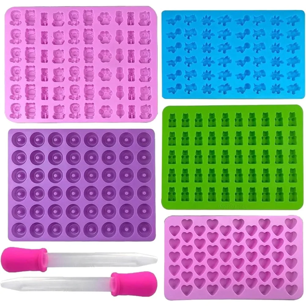 5Pcs Candy Silicone Moulds wit - Kitchen Baking Tray Set บทวิจารณ์และราคา