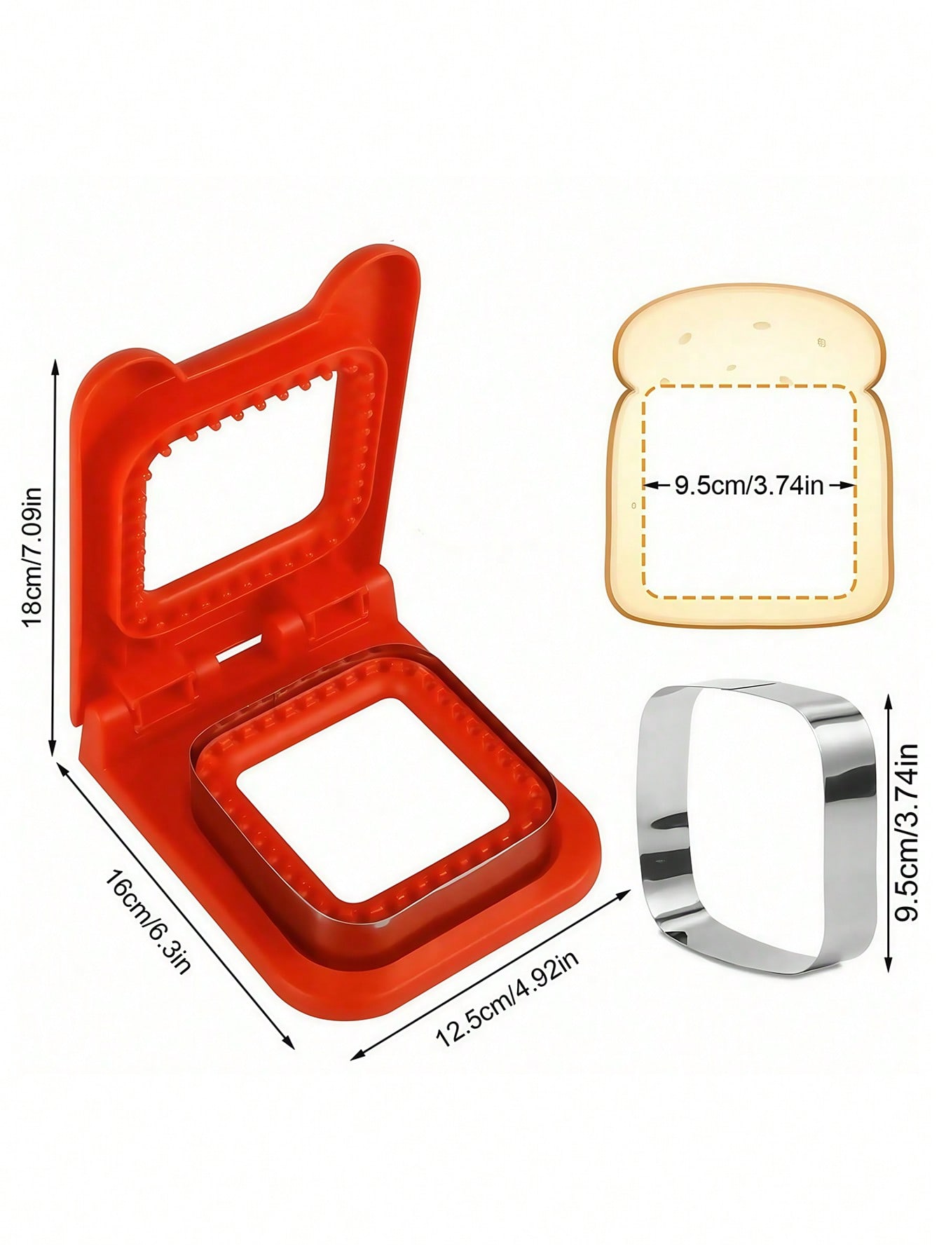 Sandwich Cookie Cutter Breakfa - Kitchen Baking Gadgets บทวิจารณ์และราคา