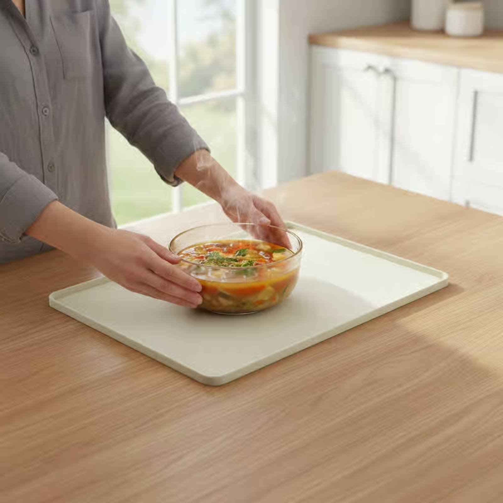 Silicone Microwave Top Mat Fle - Kitchen Baking Trays บทวิจารณ์และราคา