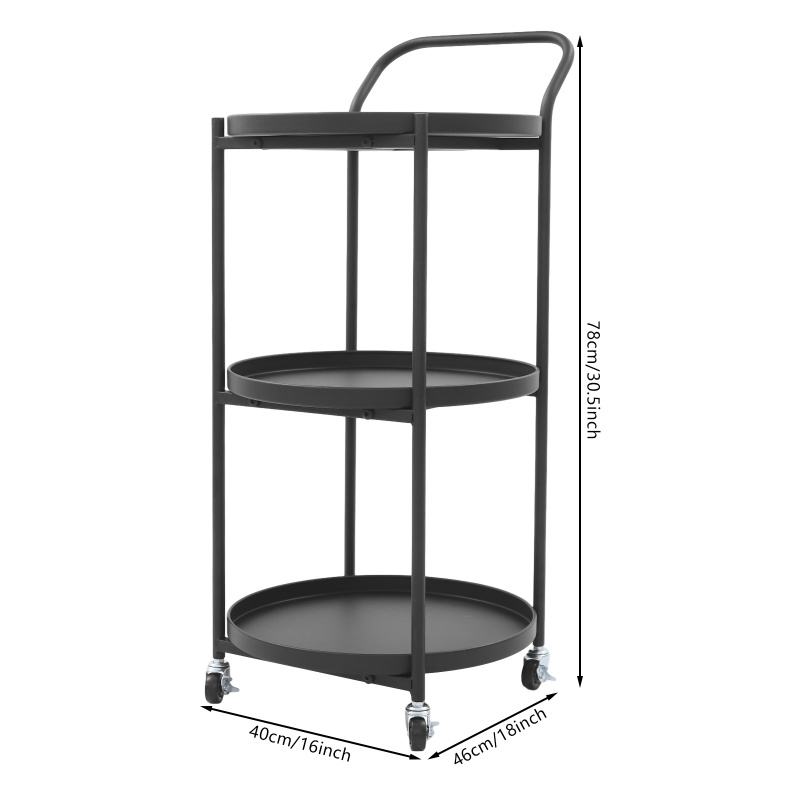 3-Tier Premium Iron Rolling Ba - Kitchen Baking Cart บทวิจารณ์และราคา