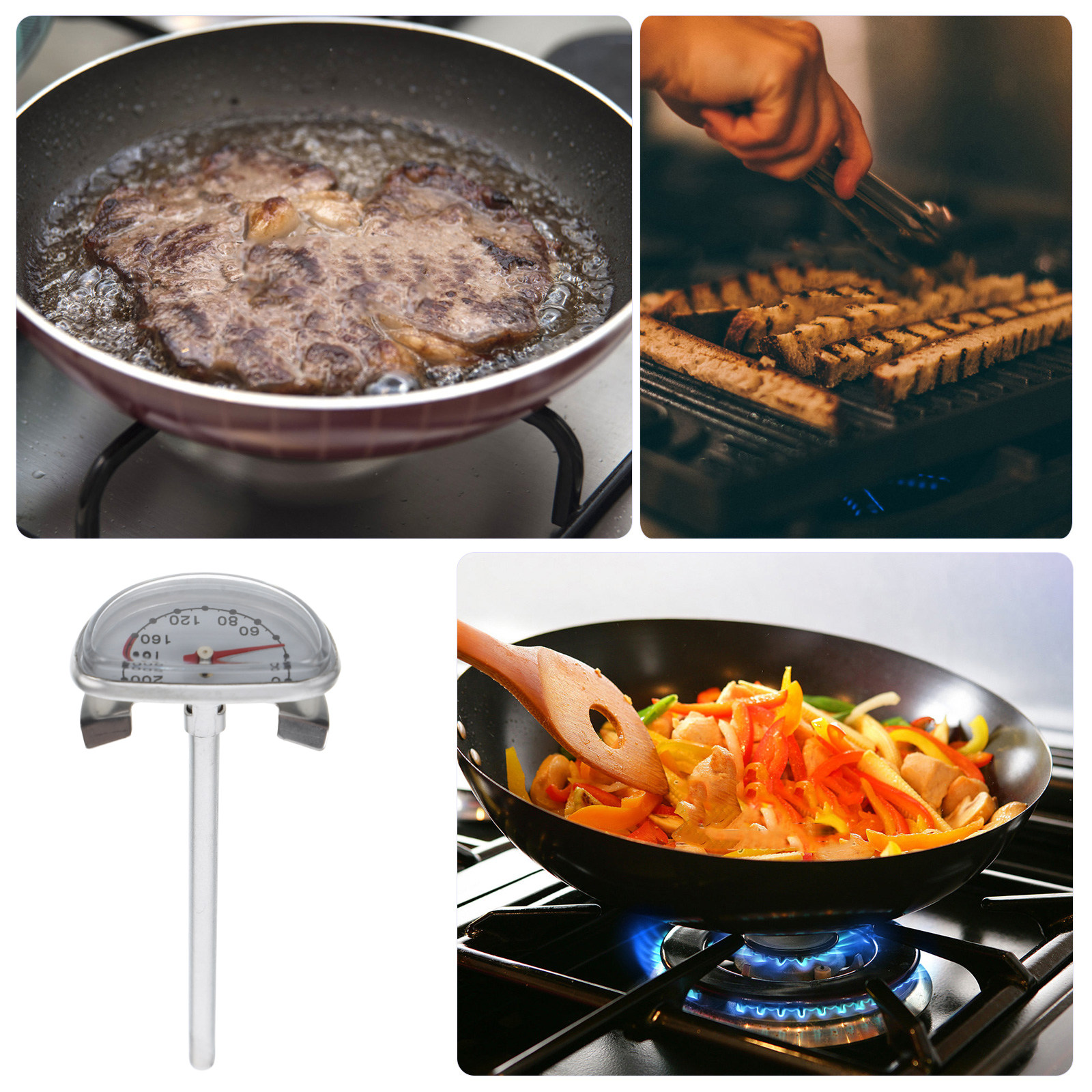 Stainless Steel Fry Thermomete - Kitchen Tools For Baking บทวิจารณ์และราคา